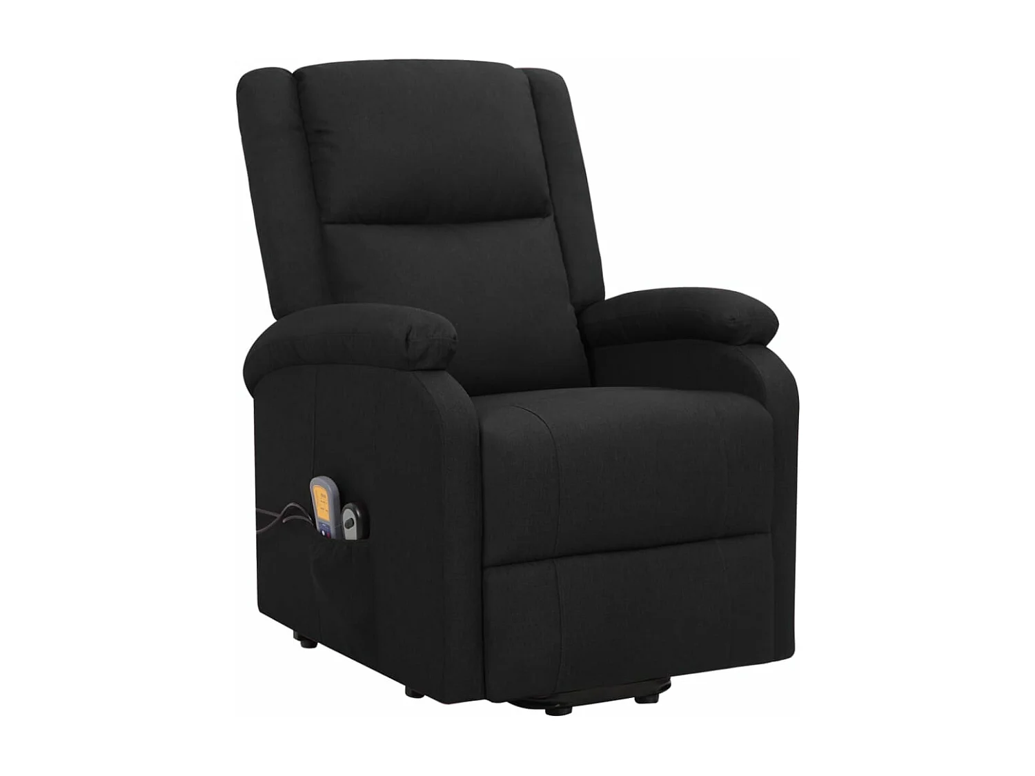 Massagesessel,Relaxsessel mit Aufstehhilfe Schwarz Stoff -gkd729768