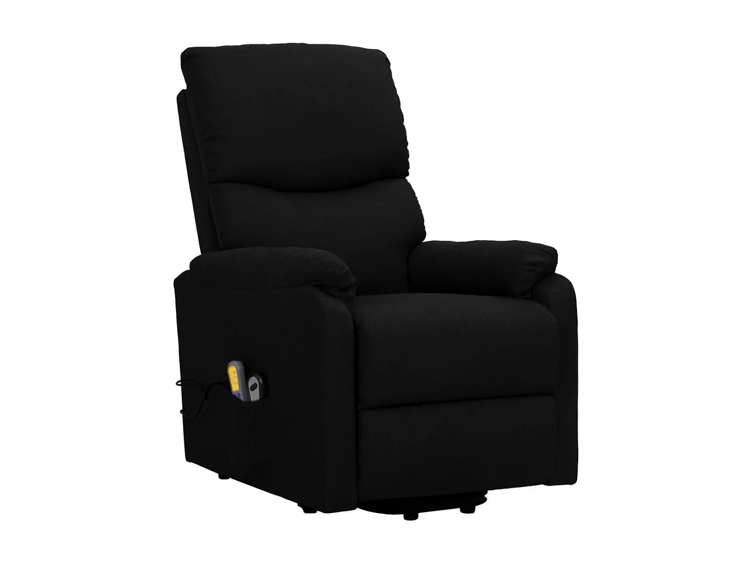 Massagesessel,Relaxsessel mit Aufstehhilfe Schwarz Stoff -gkd438546