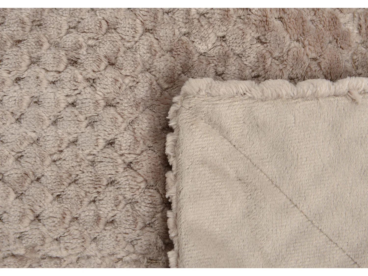 Plaid damier 130x170 taupe