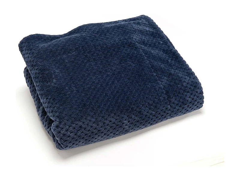 Plaid Damier bleu 130x170