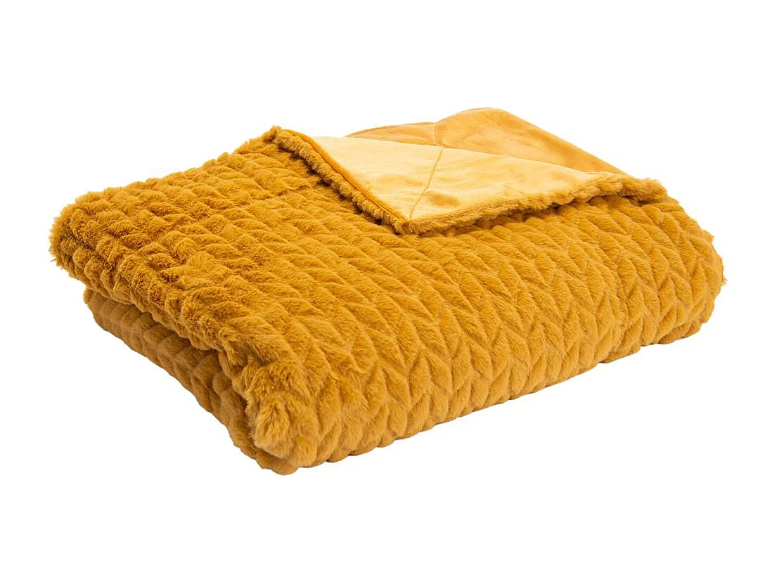 Plaid Chevron camel 130 cm x 170 cm