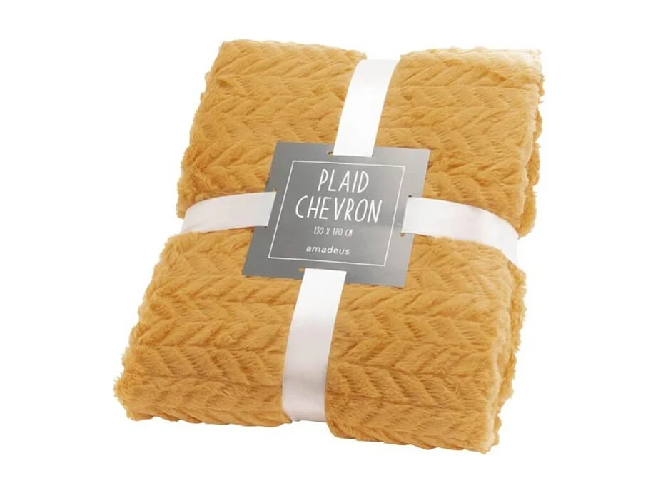 Plaid Chevron camel 130 cm x 170 cm