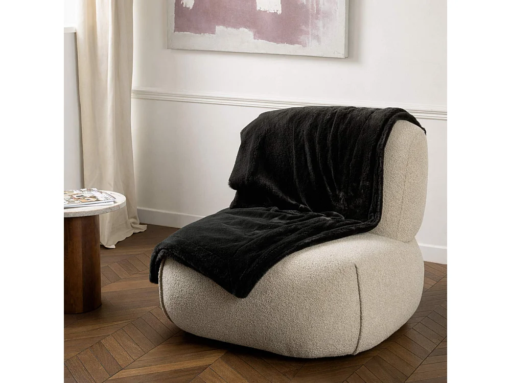Plaid Luxe noir 130 x 170 cm