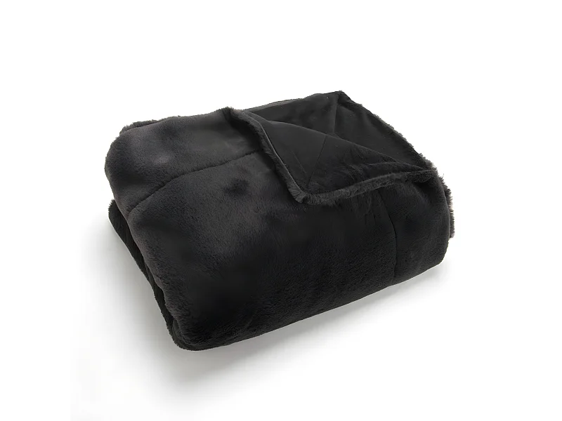 Plaid Luxe noir 130 x 170 cm