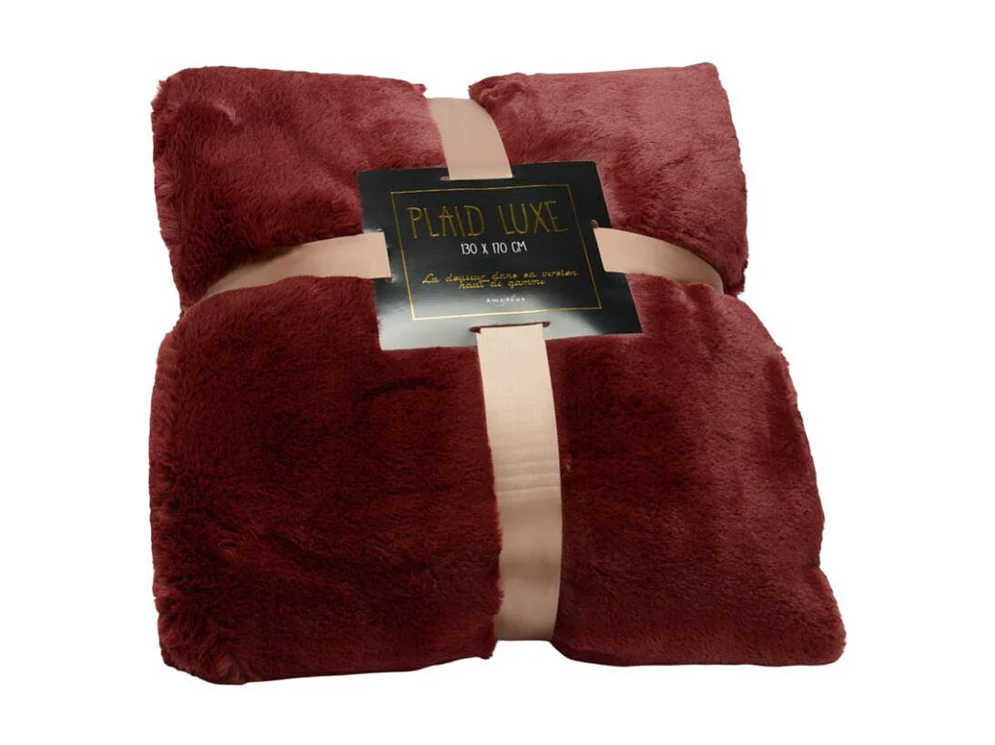 Plaid luxe 130x170 bordeaux