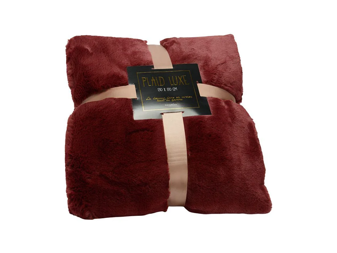 Plaid luxe 130x170 bordeaux