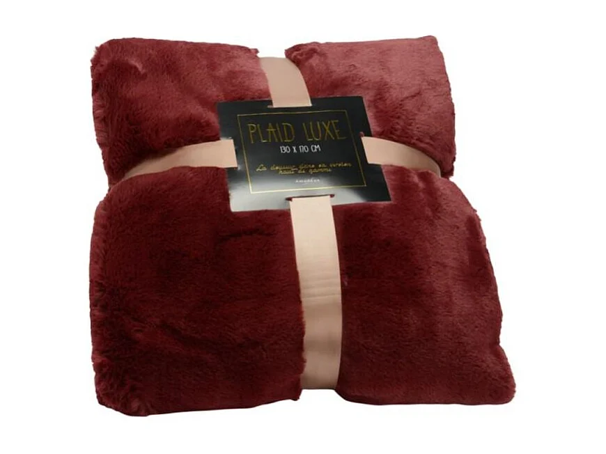 Plaid luxe 130x170 bordeaux
