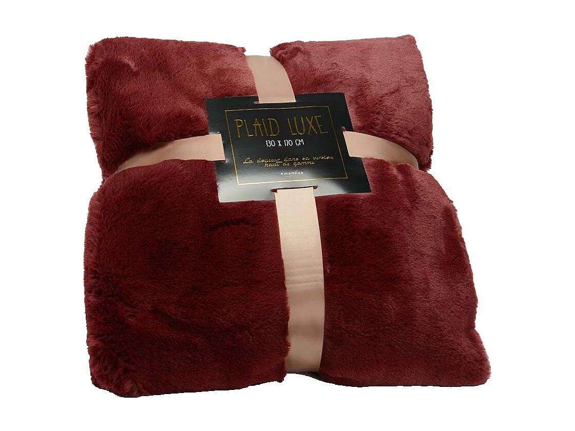 Plaid luxe 130x170 bordeaux