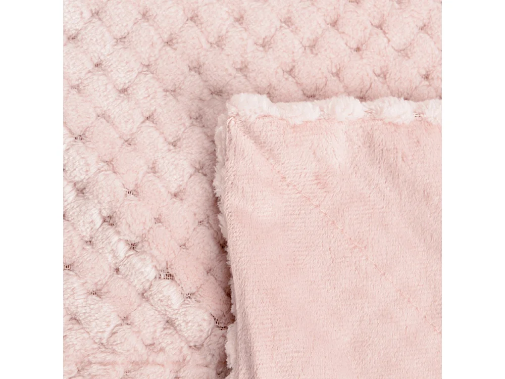 Plaid Damier vieux rose 130x170 cm