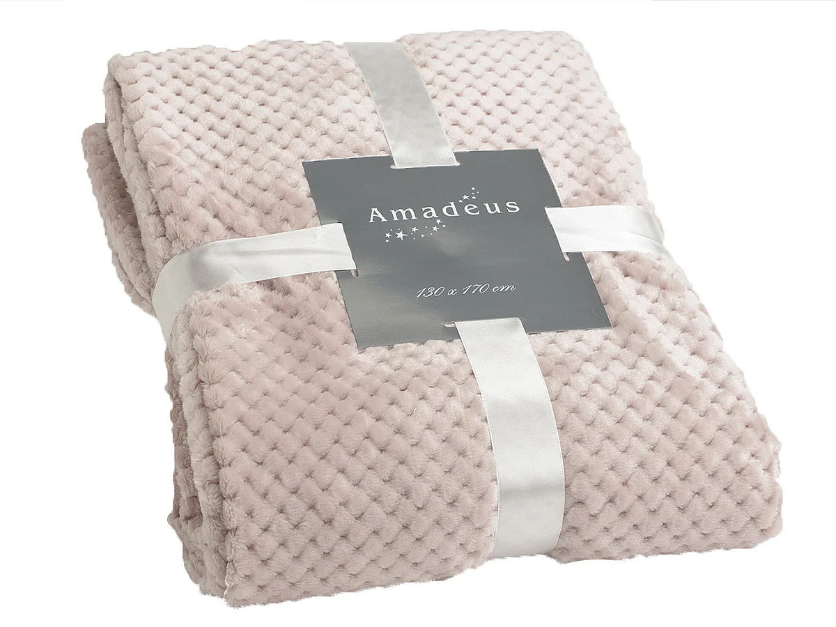 Plaid Damier vieux rose 130x170 cm