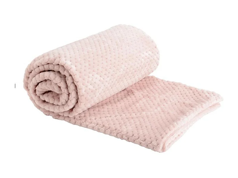 Plaid Damier vieux rose 130x170 cm