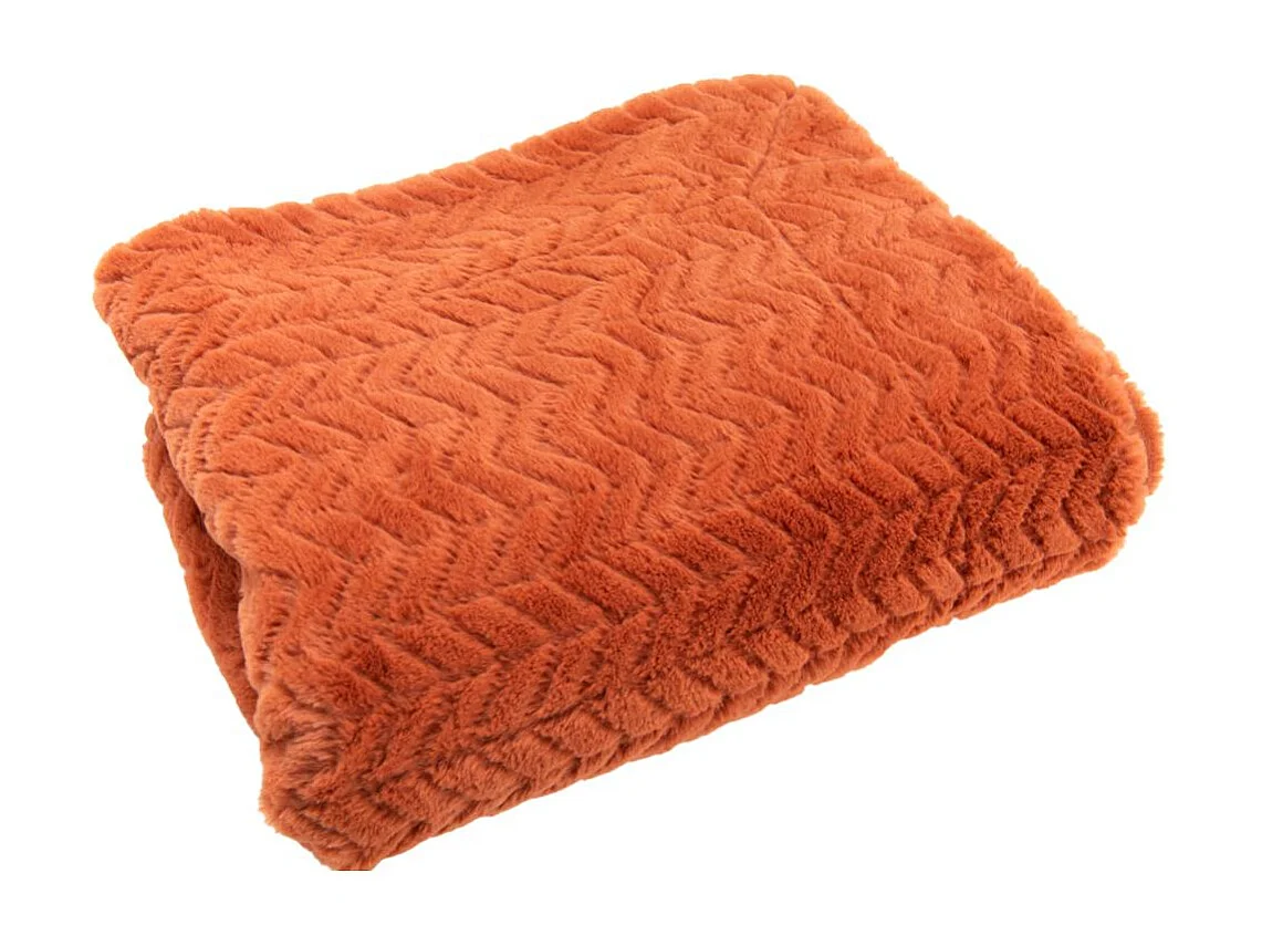 Plaid Chevron orange 130x170