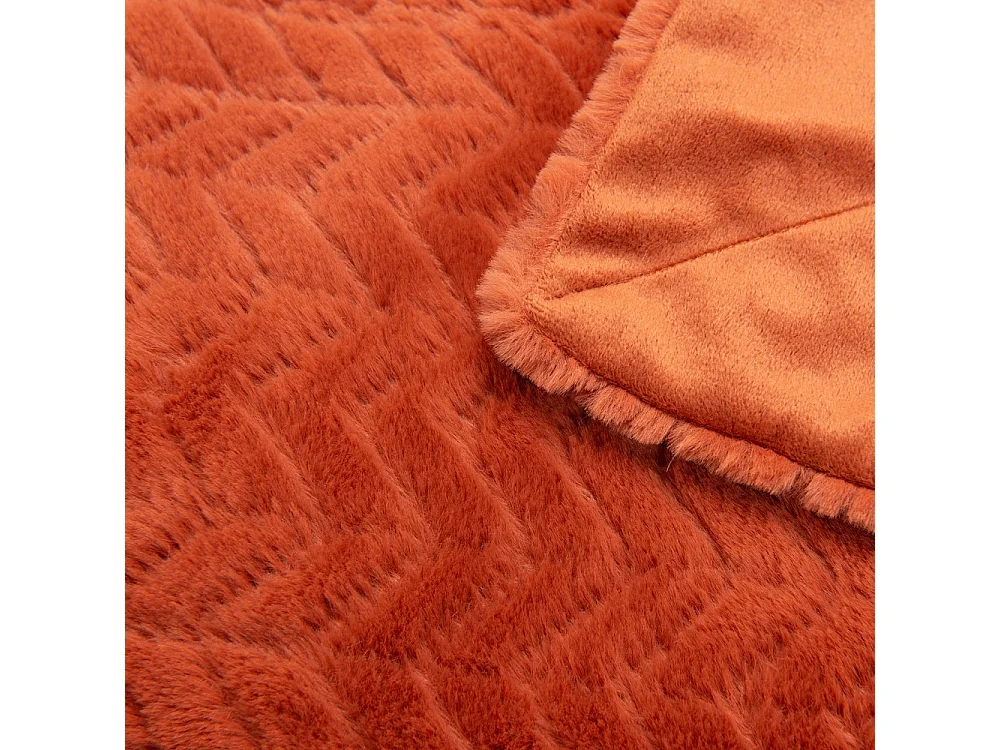 Plaid Chevron orange 130x170