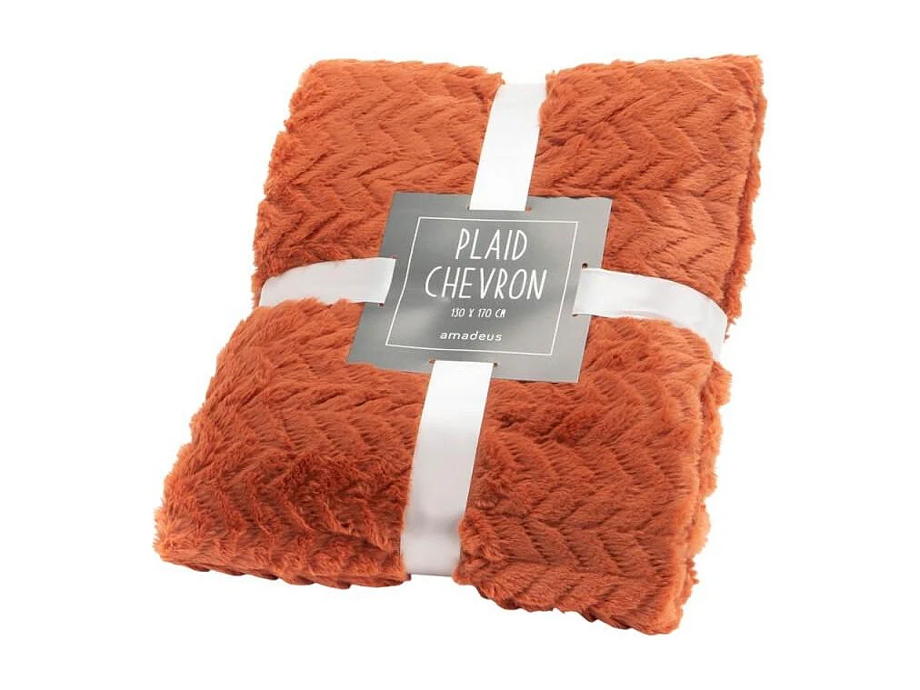 Plaid Chevron orange 130x170