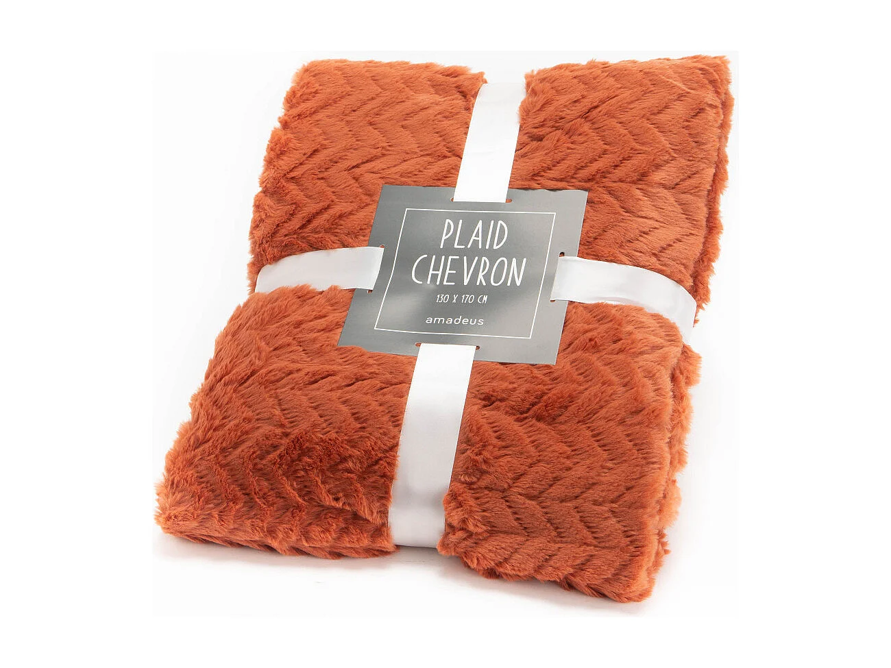 Plaid Chevron orange 130x170