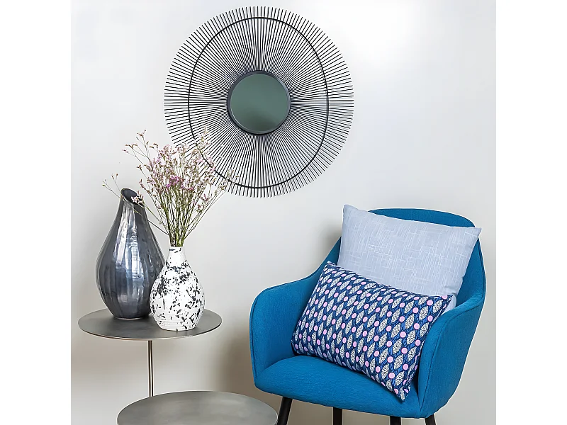 Miroir soleil noir 60 cm