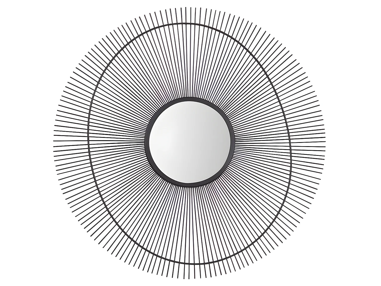 Miroir soleil noir 60 cm