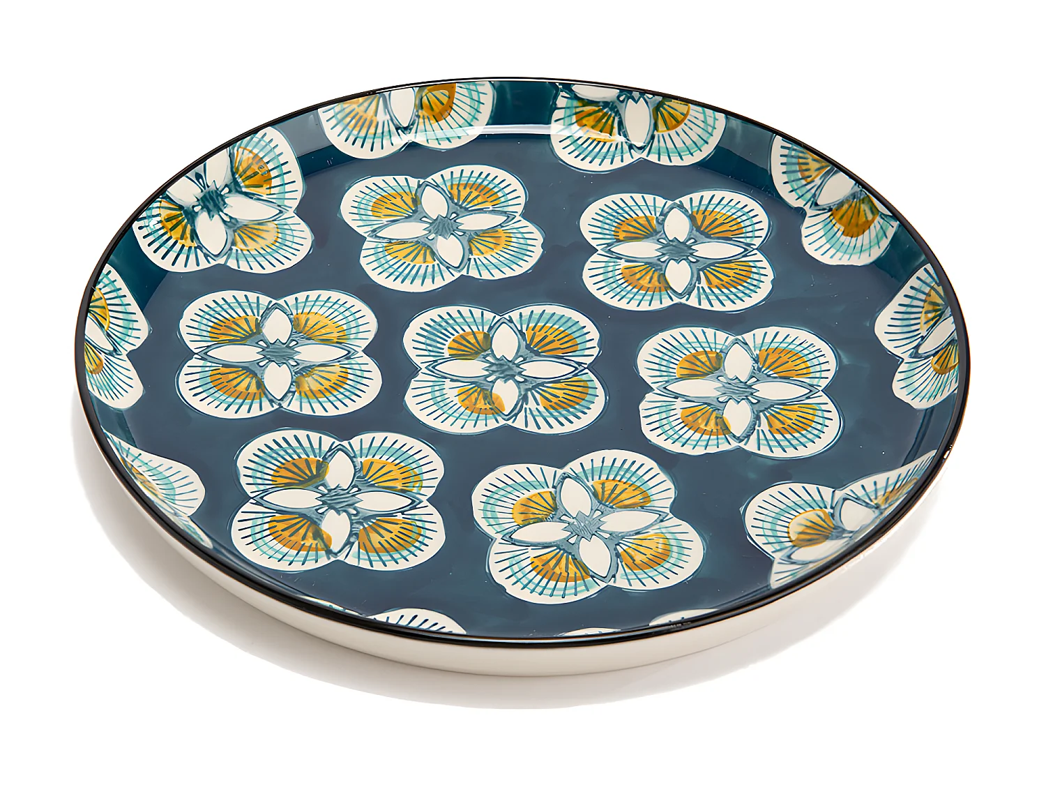 Assiette plate Imany bleu 26 cm - 5 dont 1 offerte (lot de 6)