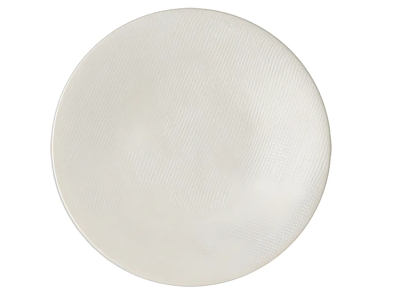 Assiette plate Vésuvio blanc 27 cm (lot de 6)