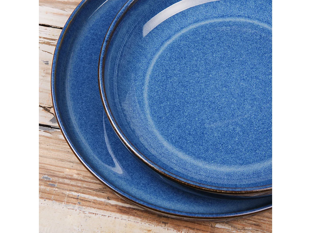 Assiette creuse Uno Bleu Cobalt 22 cm (lot de 6)