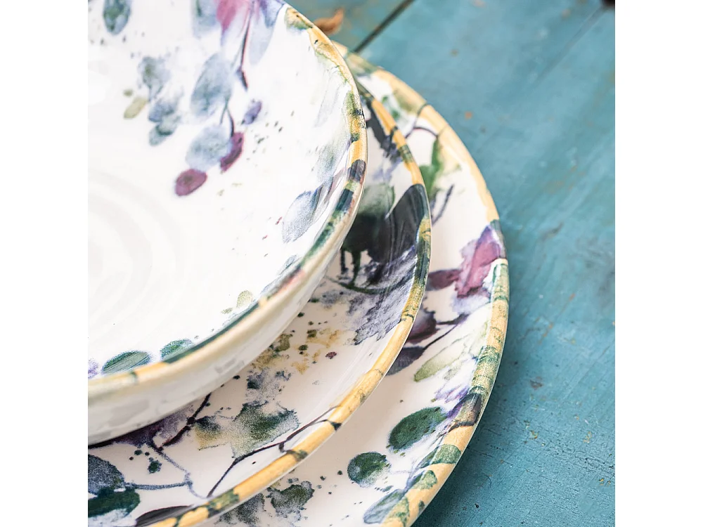 Assiette creuse Garden 19 cm (lot de 6)