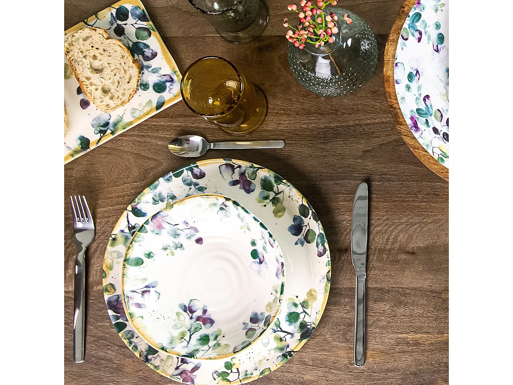 Assiette creuse Garden 19 cm (lot de 6)