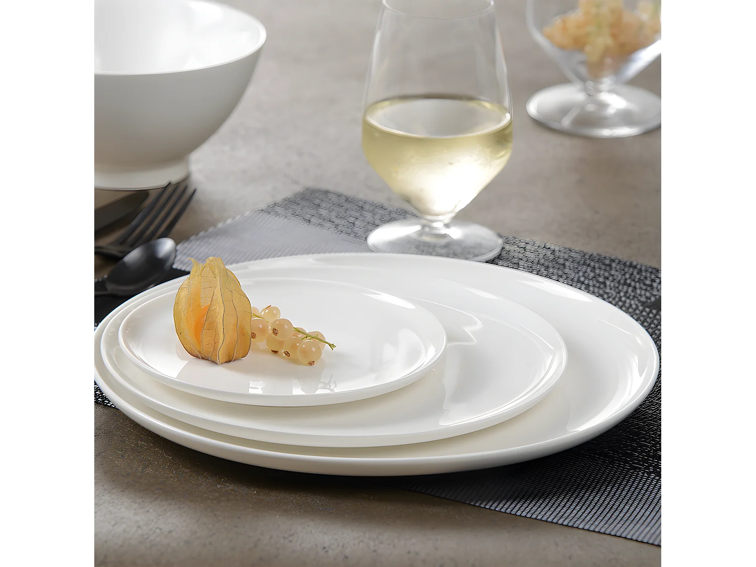 Assiette à dessert Séléna 21,5 cm blanc (lot de 6)