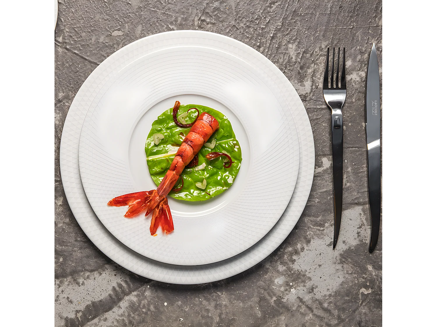 Assiette creuse Nymphéa 23 cm (lot de 6)