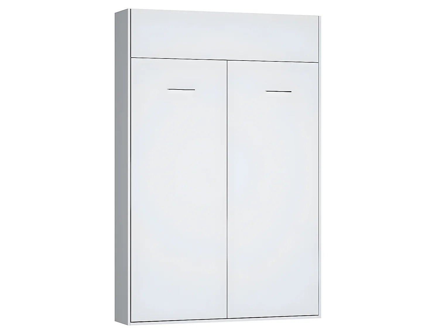 Armoire lit escamotable DYNAMO blanc mat Ouverture assistée et pied automatique, couchage 140*200 cm