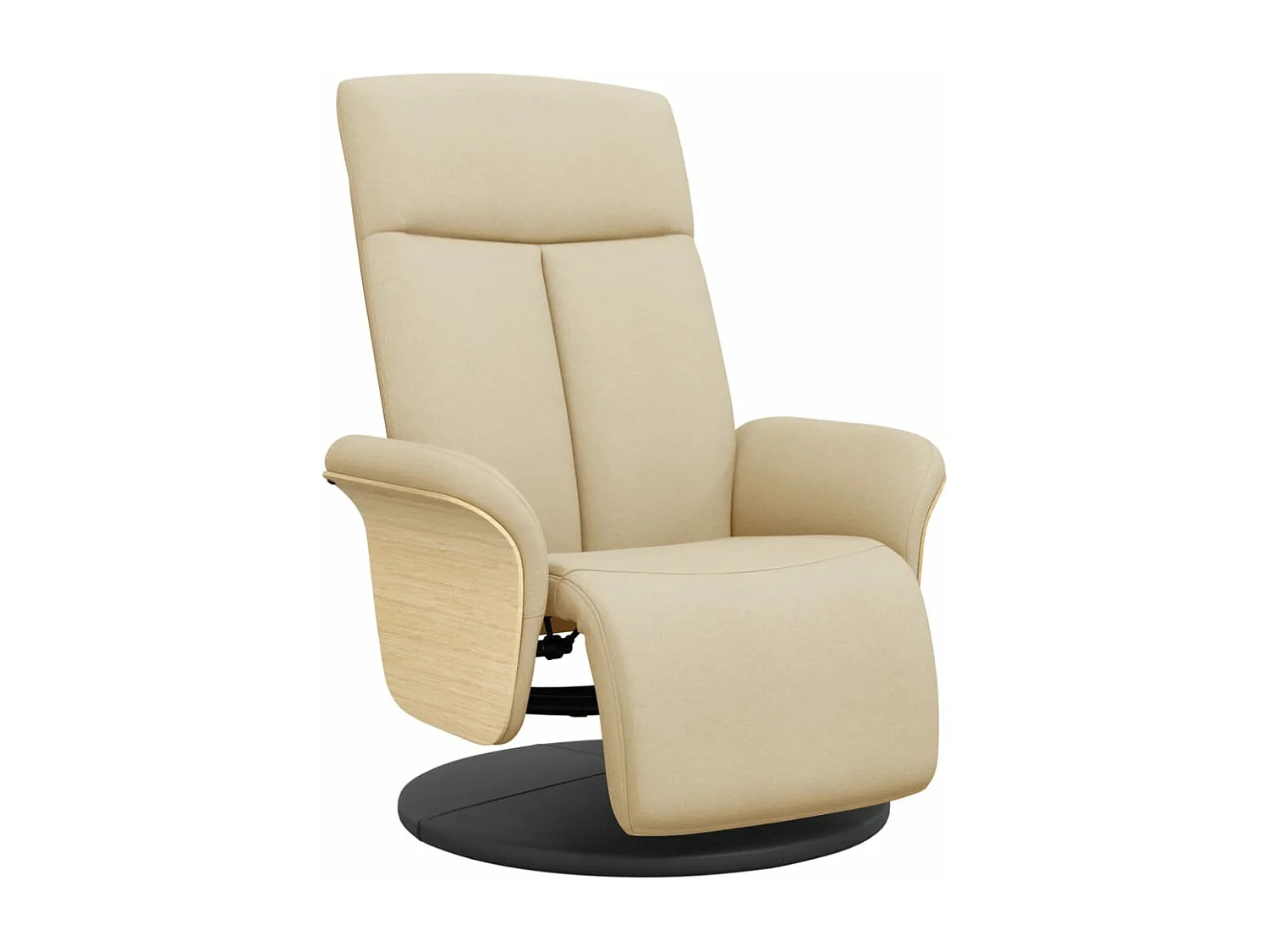 Relaxsessel | Fernsehsessel mit Fußteil Creme Stoff -gkd872838