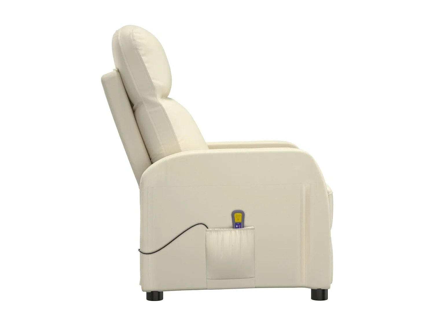 Poltrona Massaggiante Bianco Crema in Similpelle CFW93178