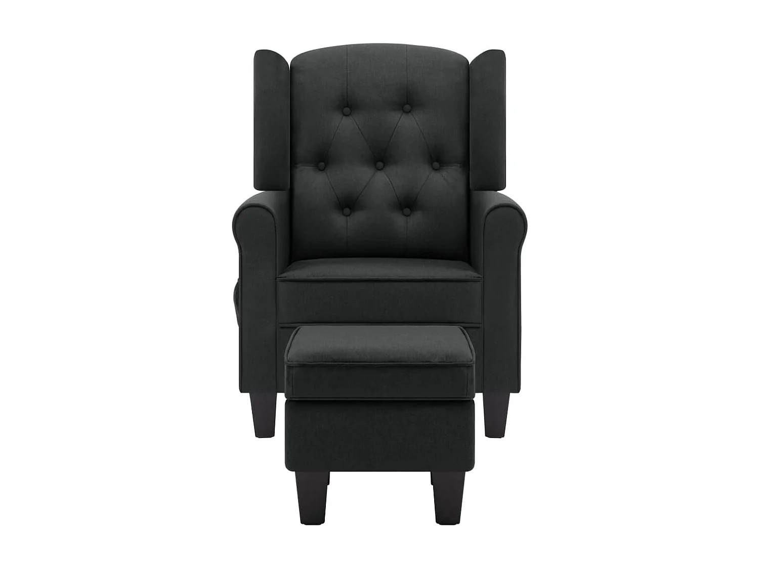 Massagesessel,Relaxsessel mit Hocker Dunkelgrau Stoff -gkd535327