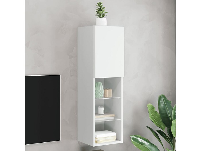 Meuble TV avec lumières LED sonoma gris 30,5x30x102 cm vidaXL | Leroy