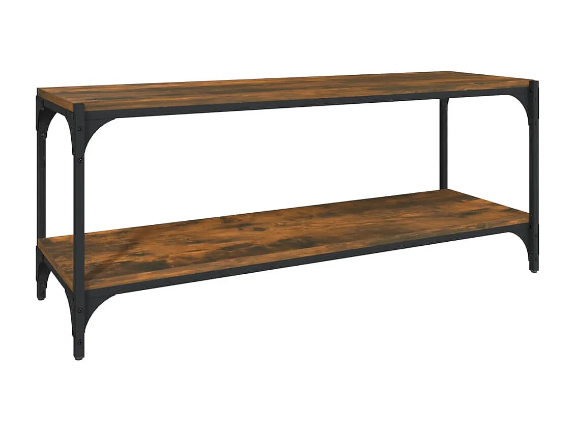 TV-Schrank,TV-Möbel Räuchereiche 100x33x41 cm Holzwerkstoff und Stahl -gkd582168