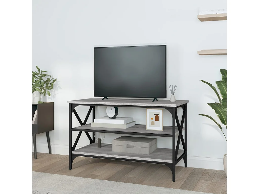 TV-Schrank,TV-Möbel Grau Sonoma 80x40x50 cm Holzwerkstoff -gkd145804