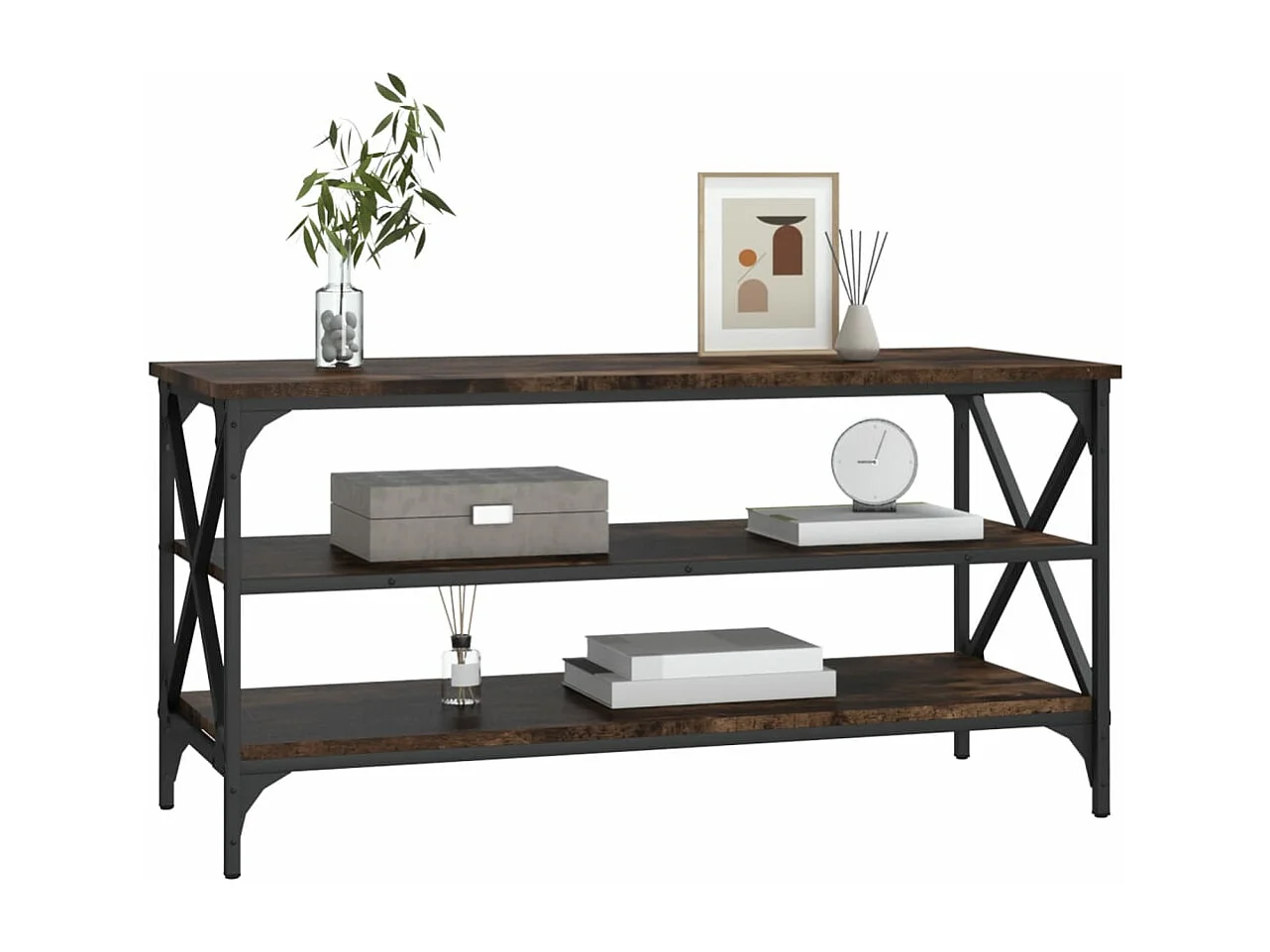 TV-Schrank,TV-Möbel Räuchereiche 100x40x50 cm Holzwerkstoff -gkd397405