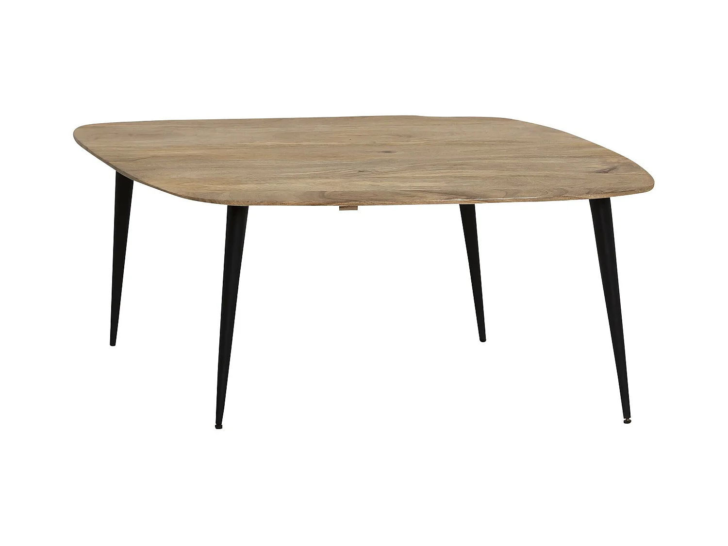 Table basse losange en bois de manguier et métal Aimée