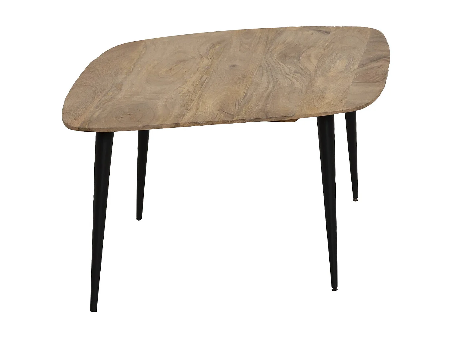 Table basse losange en bois de manguier et métal Aimée