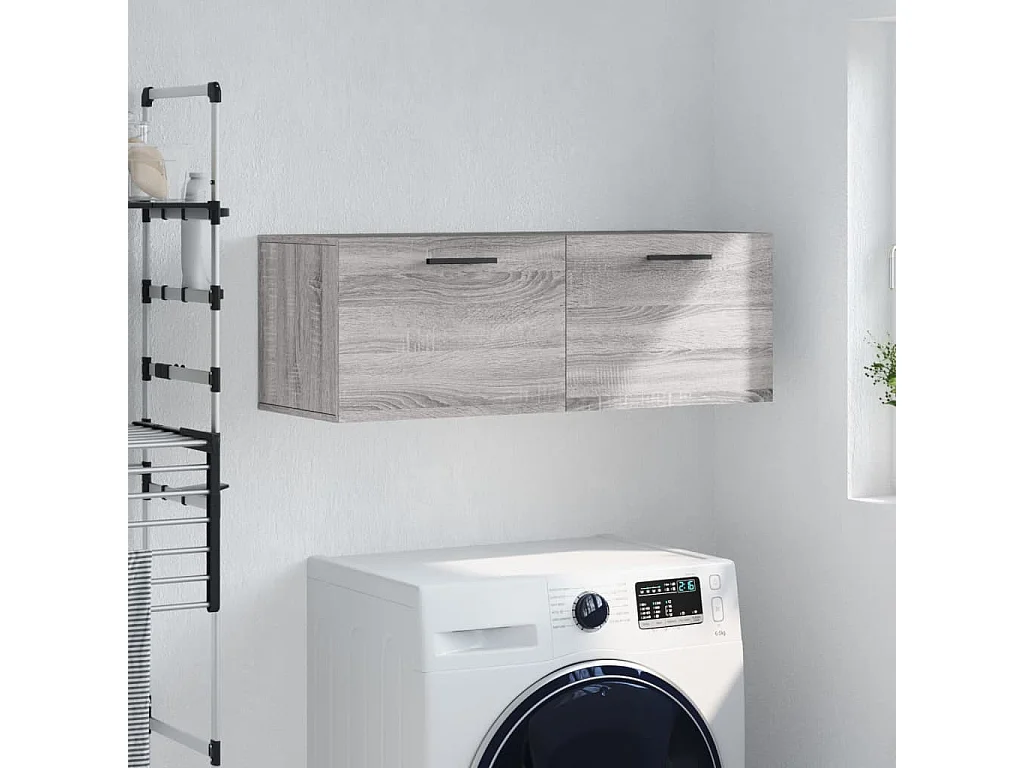 Wandschrank,Wandhängeschrank Grau Sonoma 100x36,5x35 cm Holzwerkstoff -gkd673258