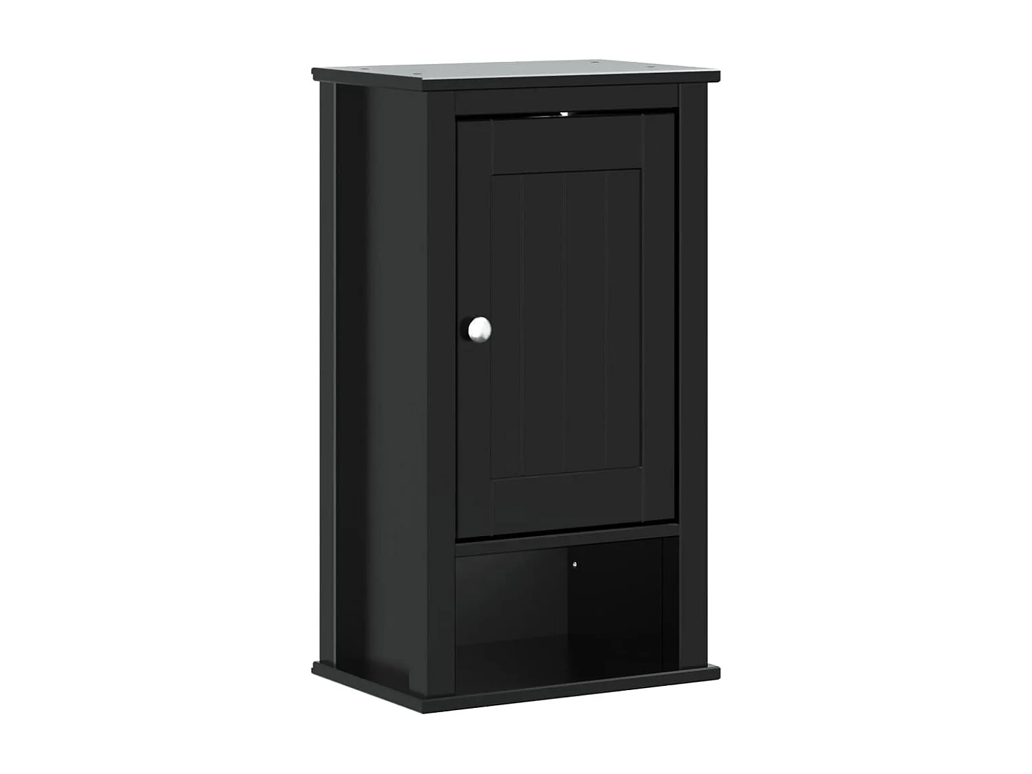 Bad-Wandschrank,Wandhängeschrank BERG Schwarz 40x27x71,5 cm Massivholz Kiefer -gkd61252