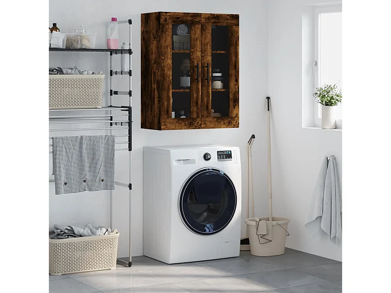 Wandschrank,Wandhängeschrank Räuchereiche 69,5x34x90 cm -gkd359430