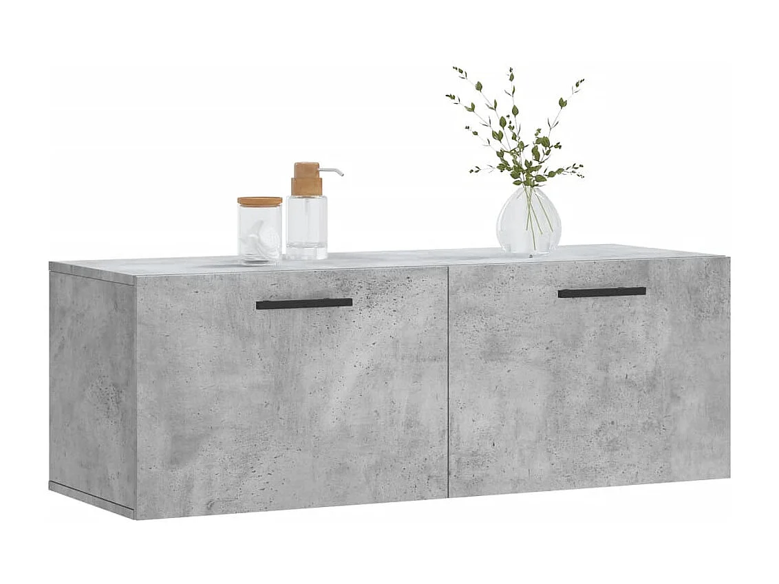 Wandschrank,Wandhängeschrank Betongrau 100x36,5x35 cm Holzwerkstoff -gkd607704