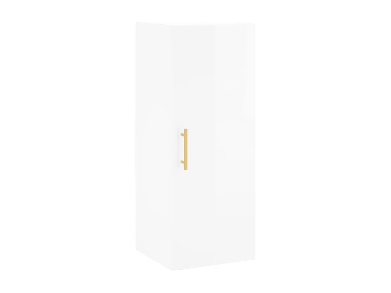 Wandschrank,Wandhängeschrank Hochglanz-Weiß 34,5x34x90 cm -gkd129228