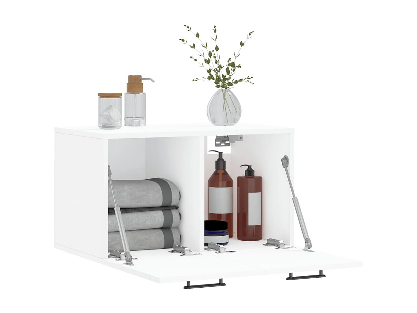 Wandschrank,Wandhängeschrank Weiß 60x36,5x35 cm Holzwerkstoff -gkd558461