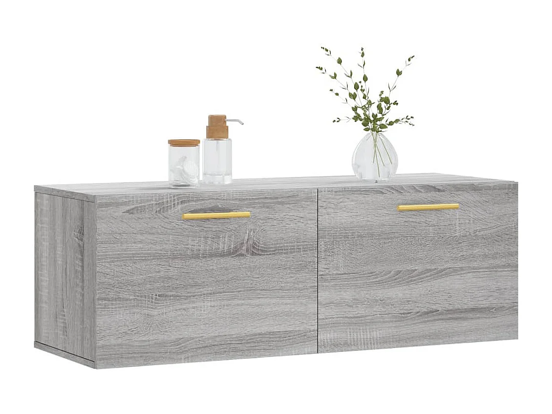 Wandschrank,Wandhängeschrank Grau Sonoma 100x36,5x35 cm Holzwerkstoff -gkd966824
