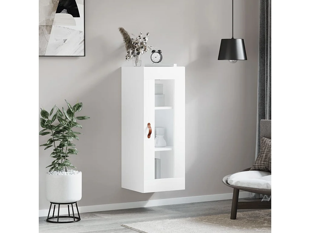 Wandschrank,Wandhängeschrank Weiß 34,5x34x90 cm -gkd899665