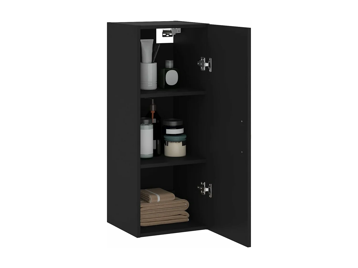 Wandschrank,Wandhängeschrank Schwarz 34,5x34x90 cm -gkd438539