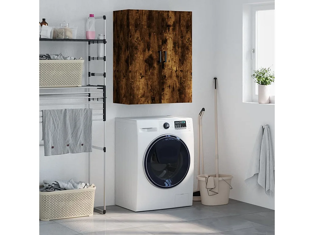 Wandschrank,Wandhängeschrank Räuchereiche 69,5x34x90 cm -gkd237112