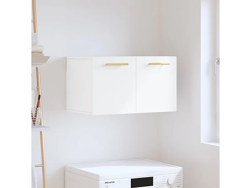 Wandschrank,Wandhängeschrank Weiß 60x36,5x35 cm Holzwerkstoff -gkd747946