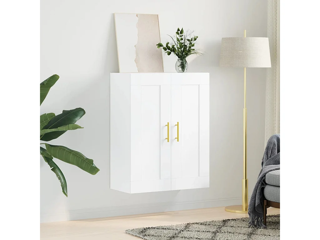 Wandschrank,Wandhängeschrank Weiß 69,5x34x90 cm Holzwerkstoff -gkd39252